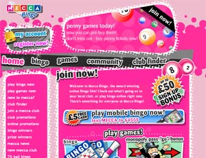 MeccaBingo Screen